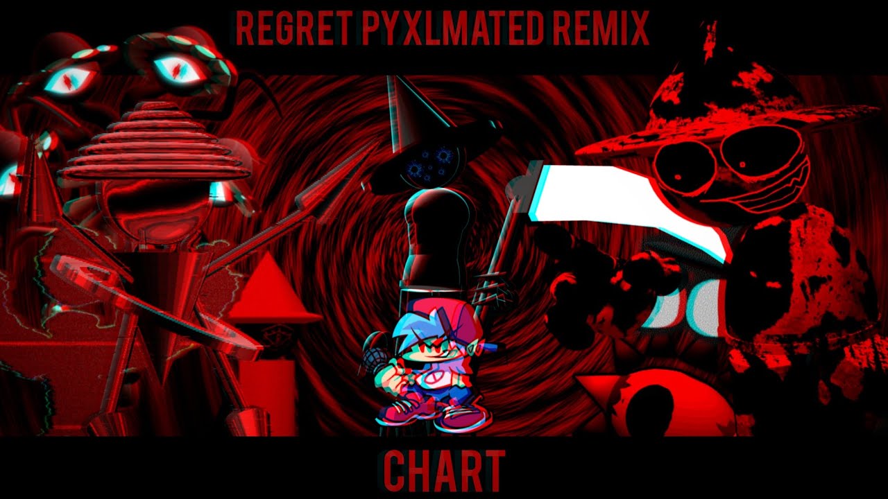 【R】【e】【g】【r】【e】【t】- PYXLMATED REMIX CHART - FNF VS Dave And Bambi Fantrack (Lags)