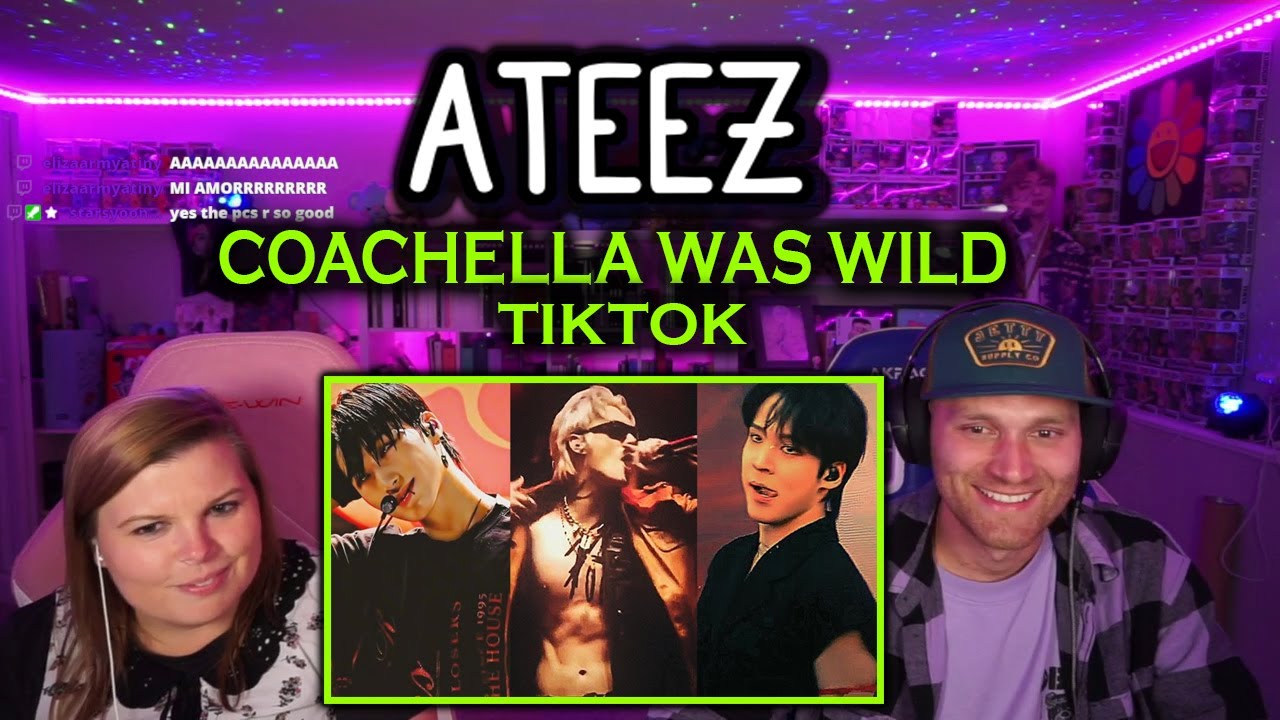My Wife's First TIME Reaction to ATEEZ TIKTOK EDIT COMPILATION | CUZ COACHELLA WAS WILD
