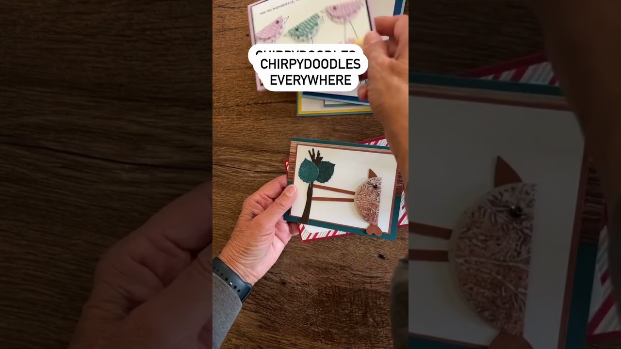 Make Cute Bird Cards with Circle Punch  #cardmaking