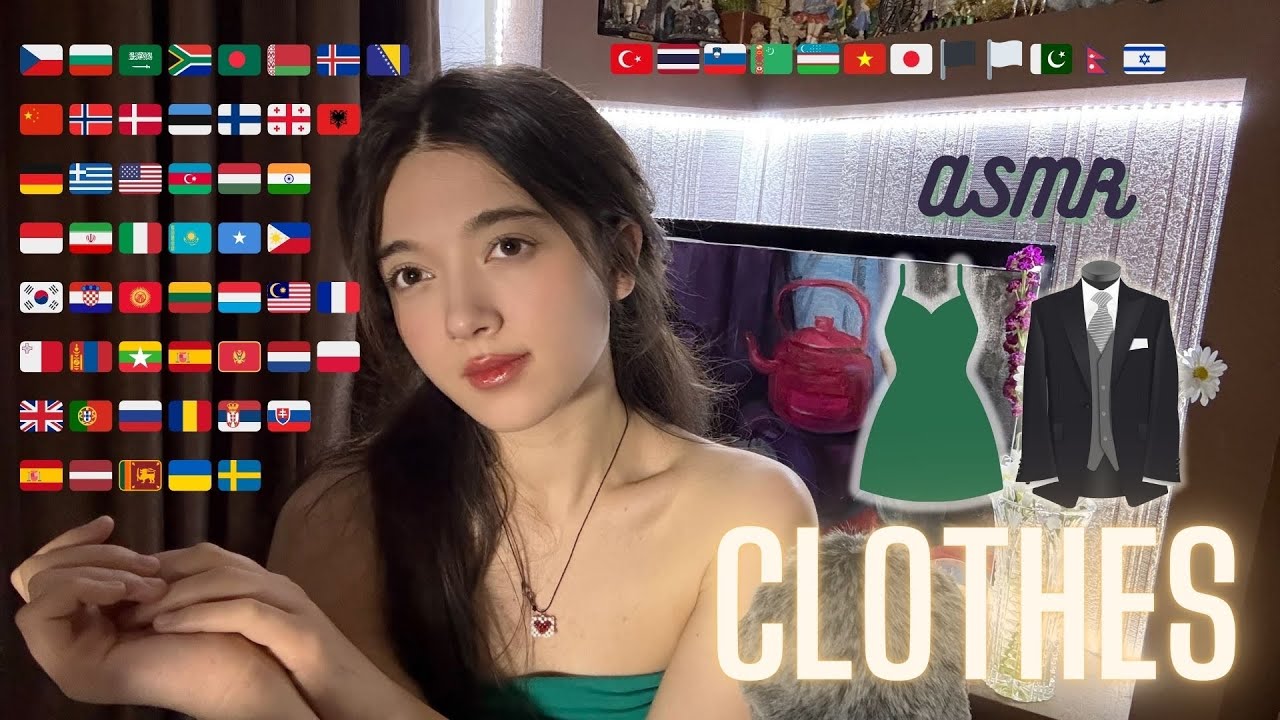 2 Hours of ASMR Whispering Clothes in 60 Languages 🌎👗 Sleep & Relaxation