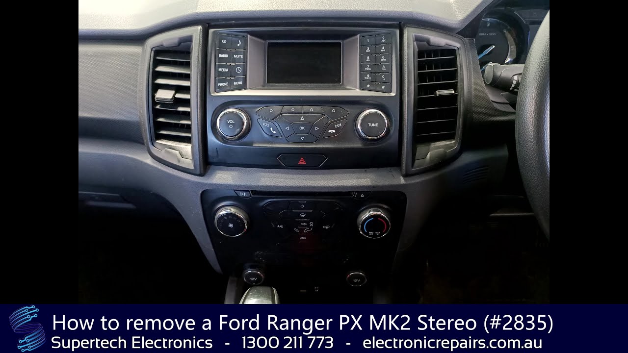 How to remove a Ford Ranger PX MK2 Stereo (