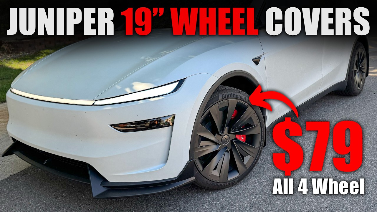 Измените внешний вид своего Model Y Juniper всего за 79 долларов с помощью колпаков на колеса Hel...