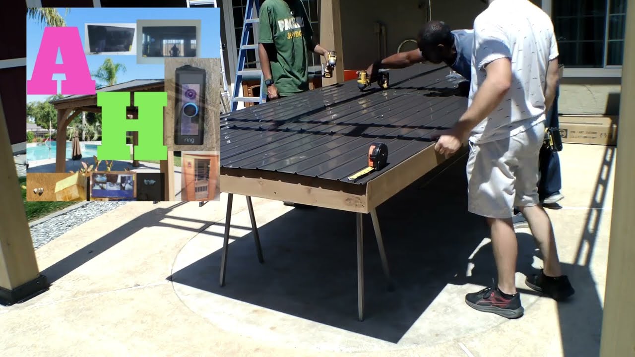 Contemporary Gazebo Roof Panel Tin Install