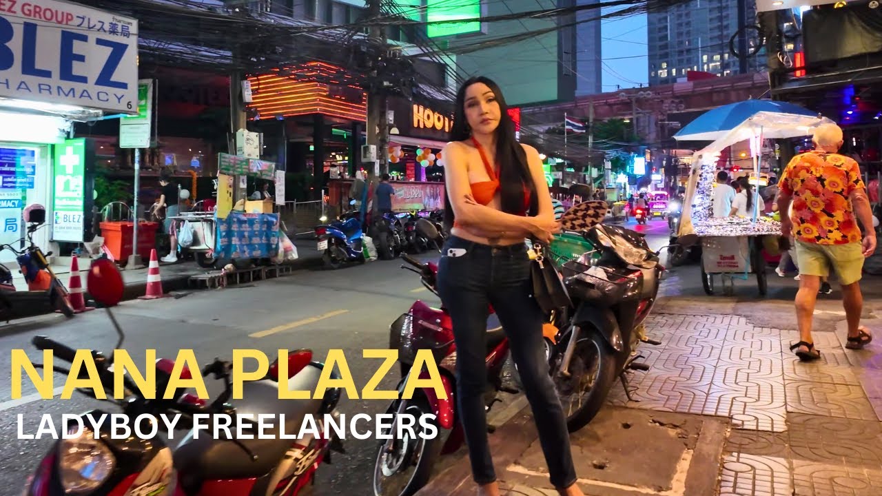 Bangkok Nana Plaza Freelancers 2025. Sukhumvit Road walk from Nana Plaza to Asok, Thailand, Bangkok.