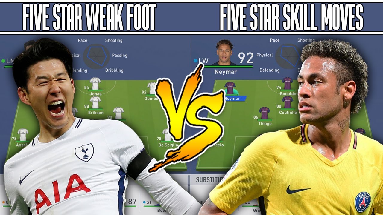5 STAR WEAKFOOT👣 VS 5 STAR SKILLS⛹ FIFA 19 EXPERIMENT! TEABAG FORFEIT!