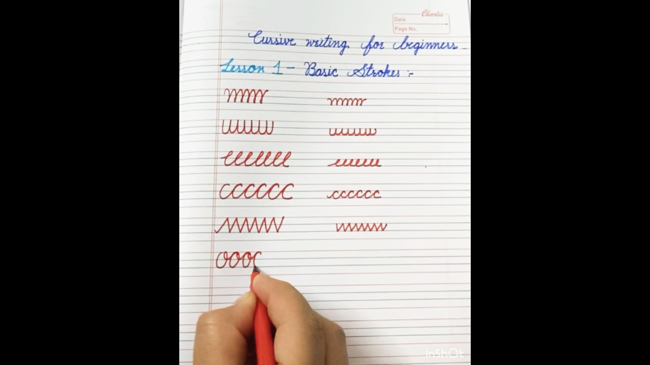 Basic strokes for cursive writing, #cursive_handwriting_practice_for_kids