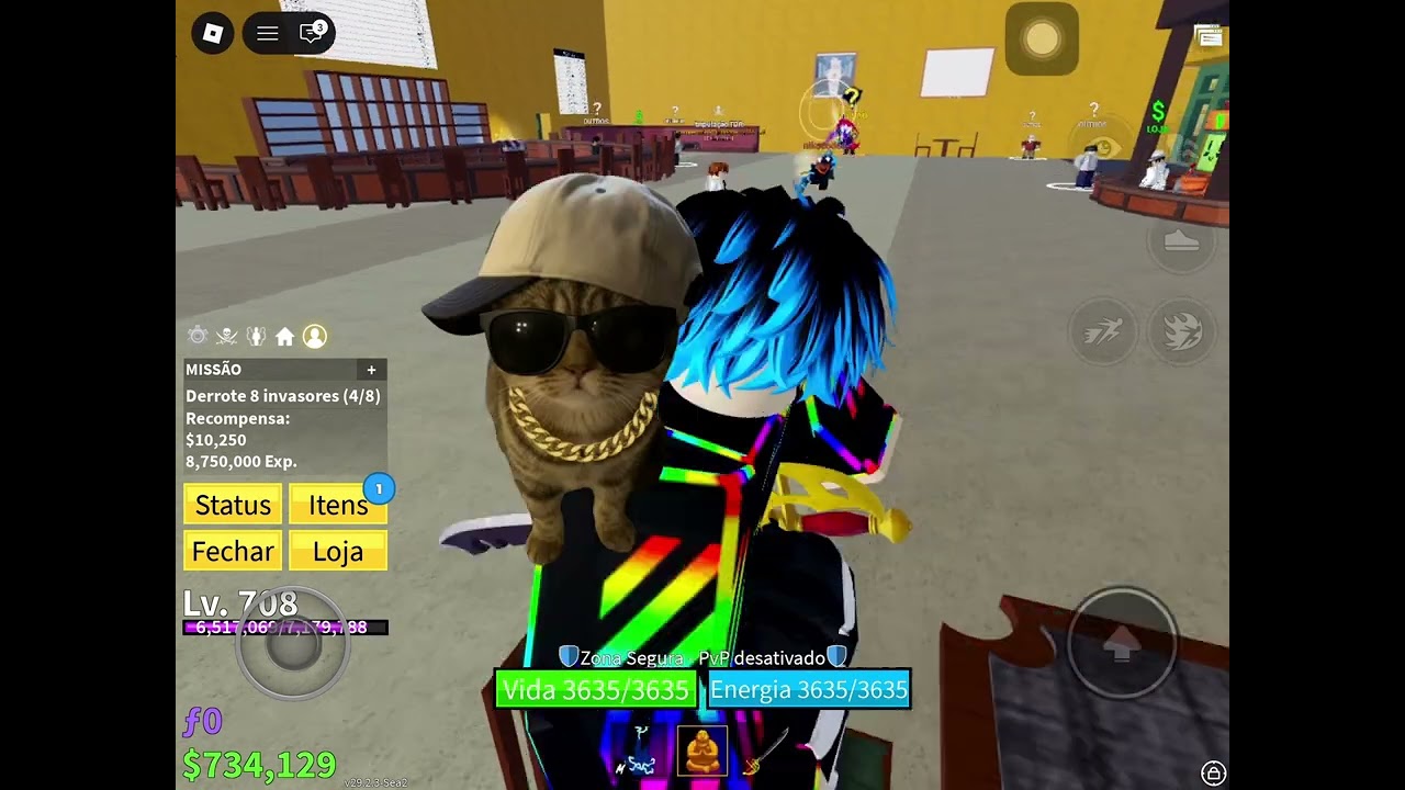 Blox fruits fazendo troca