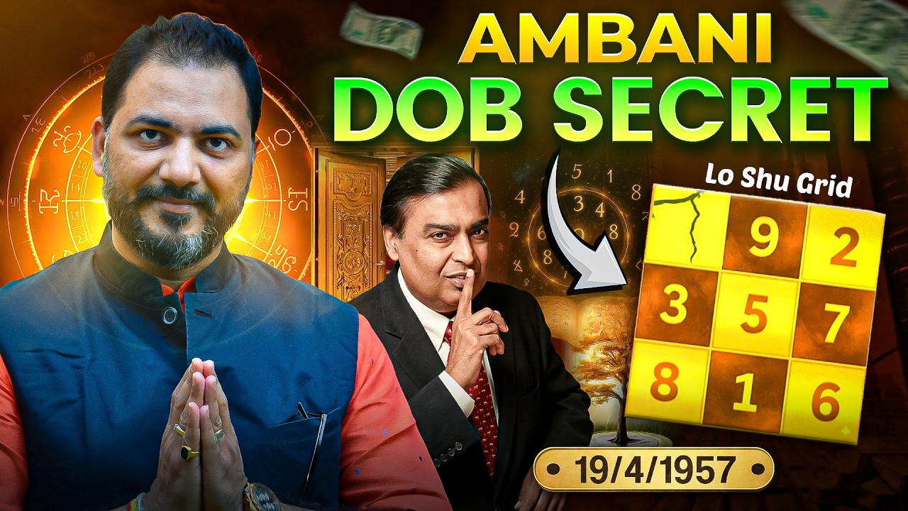 Ambani DOB Secret: 9 5 1 Will Power Yoga in Lo Shu Grid!💸 Numerology Prediction & loshu Grid Yogas
