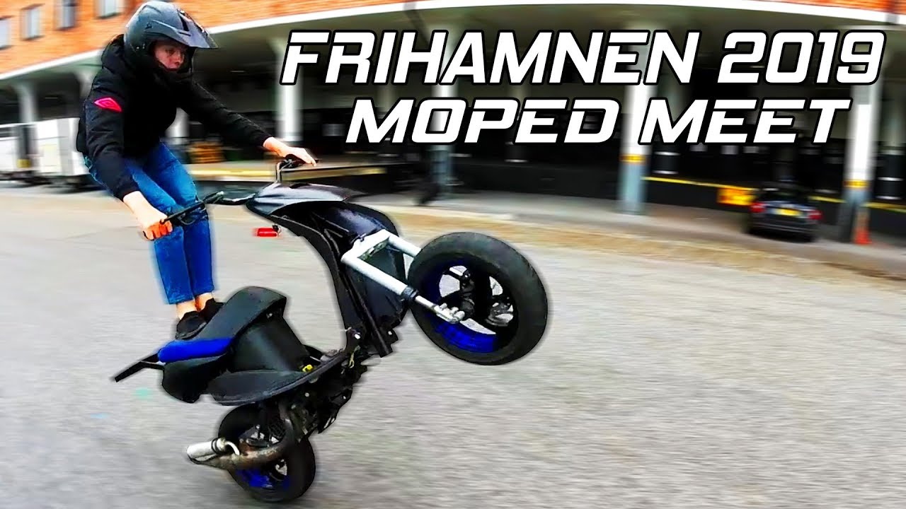 Crazy Moped Meet | Frihamnen Marathon 2019 | 50cc Moped Stunting Sweden