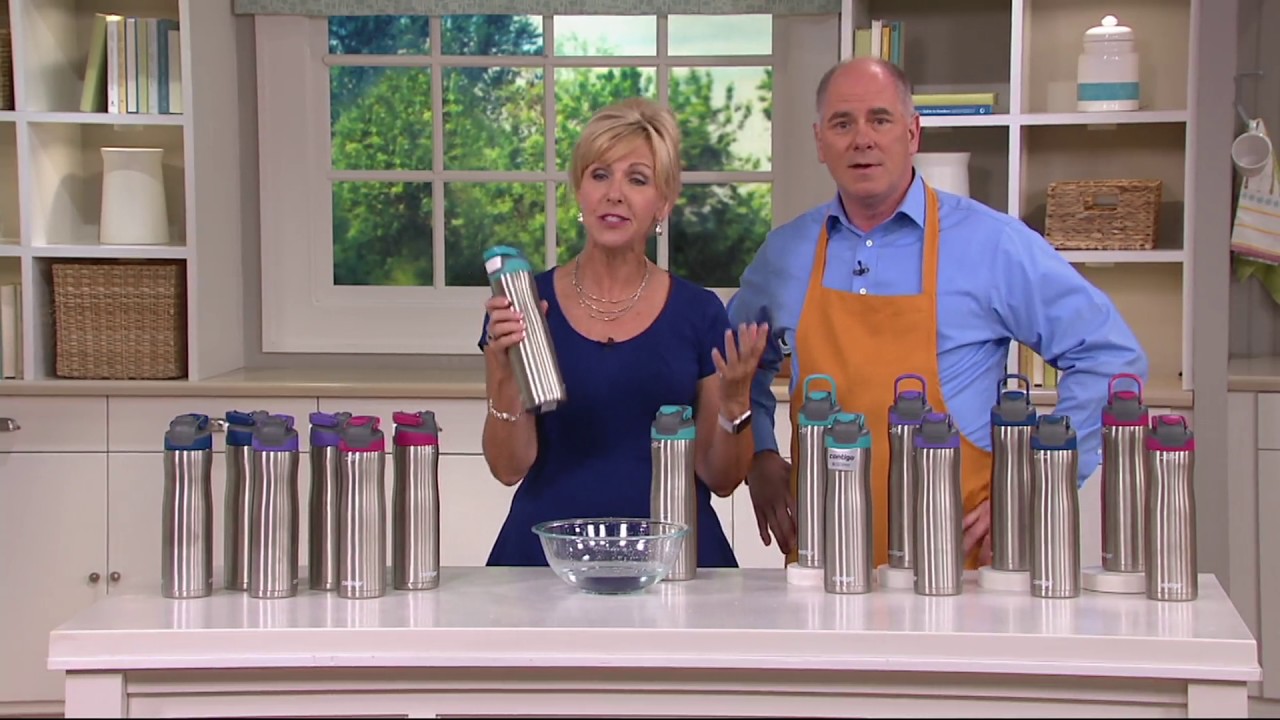 Contigo Set of 2 24oz. Autoseal Chill Stainless Steel Water Bottles on QVC