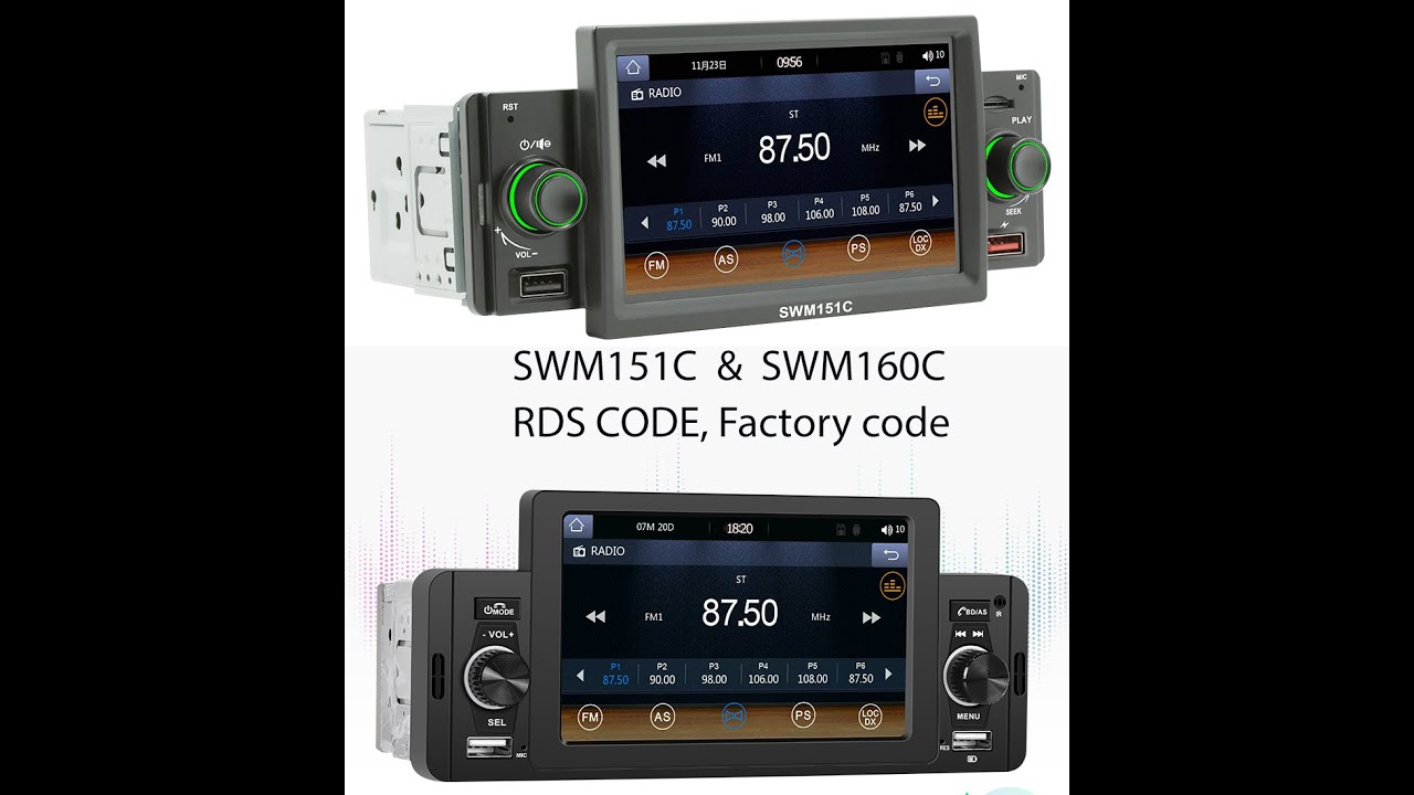 SWM 151c/160c 5 Inc car audio code RDS, New app