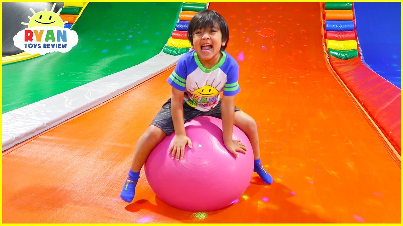 Ryan plays at Indoor Playground for kids family fun