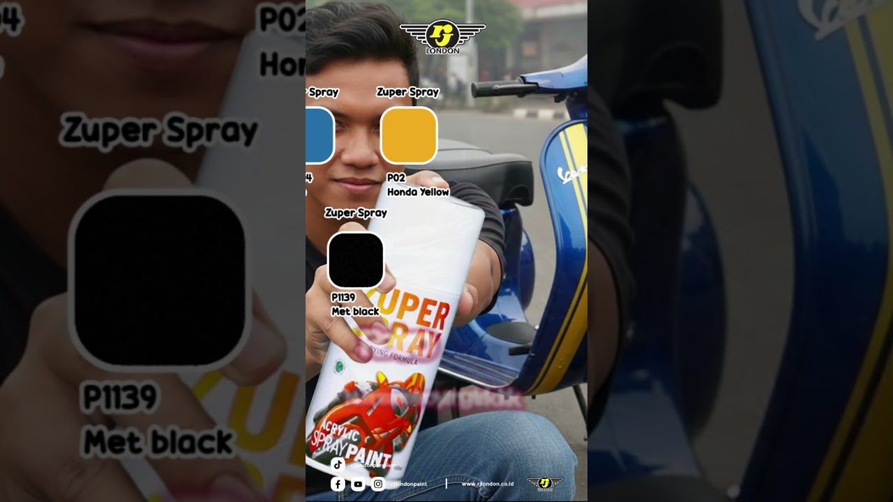 Kombinasi Warna Zuper Spray Cat Semprot RJ London 