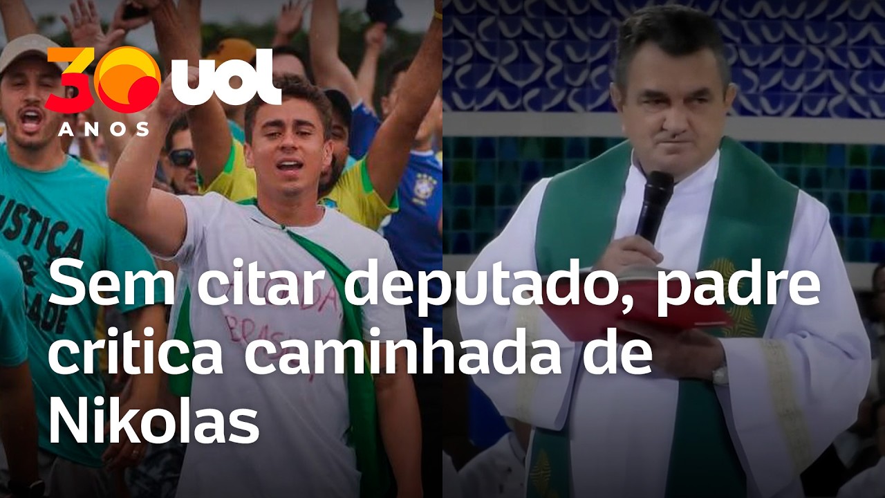 Padre critica caminhada de Nikolas Ferreira em Aparecida: 'Nunca teve projeto a favor do povo'