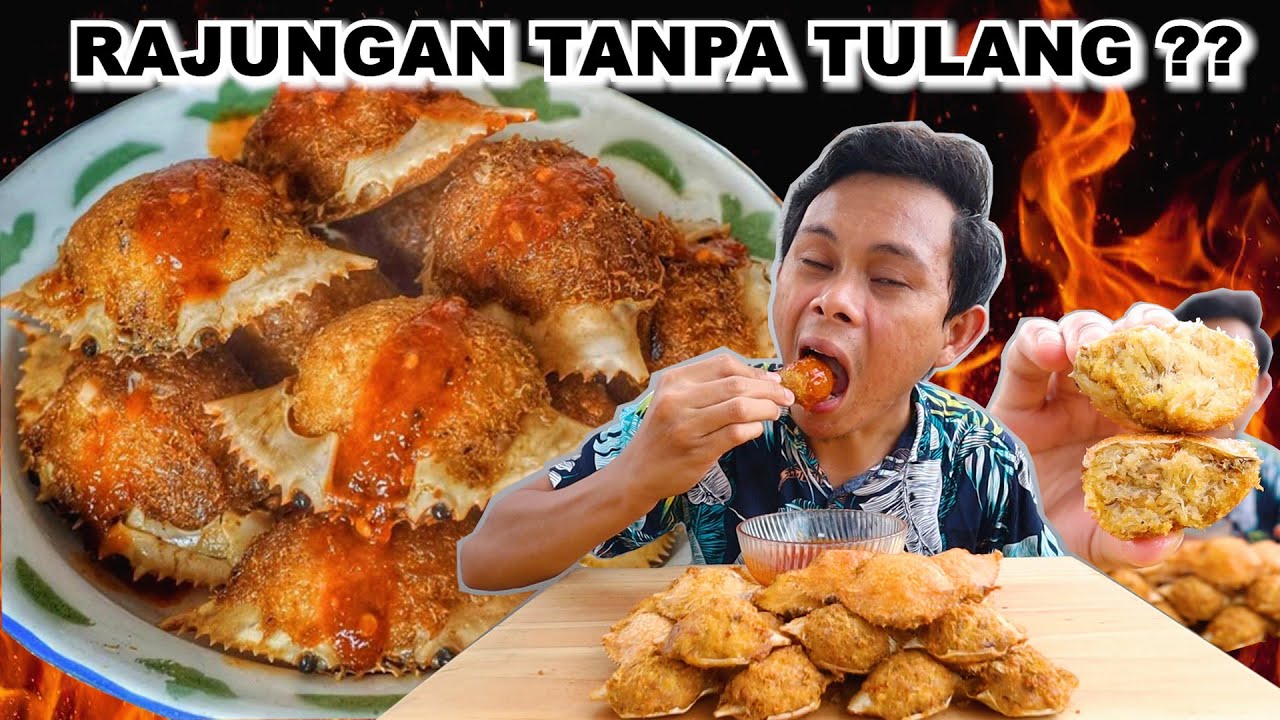 MUKBANG RAJUNGAN TANPA TULANG! CANGKANGNYA BISA DI MAKAN COY!!!