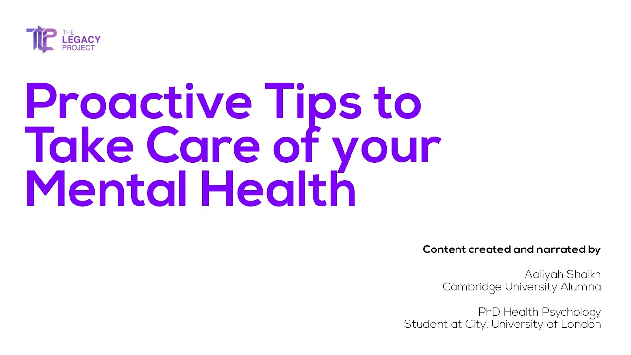 Proactive Tips to Take Care of your Mental Health