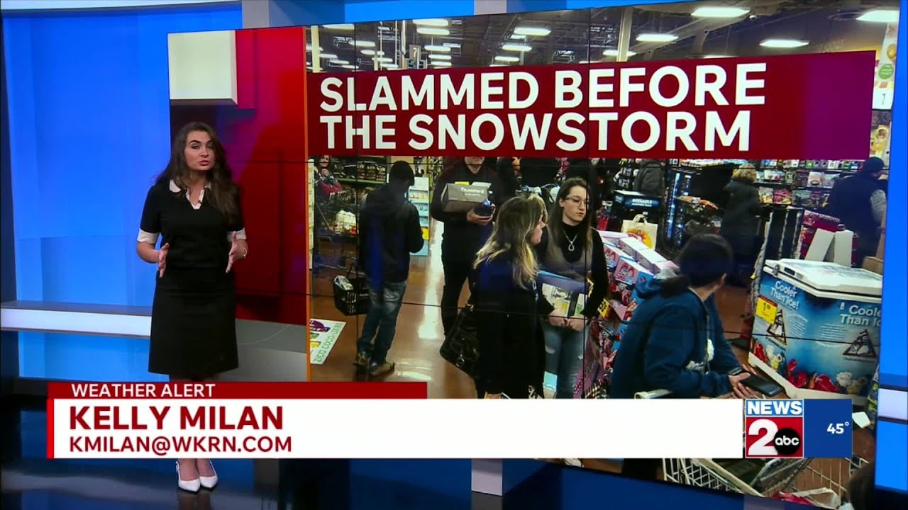 Supermarkets slammed before the snow