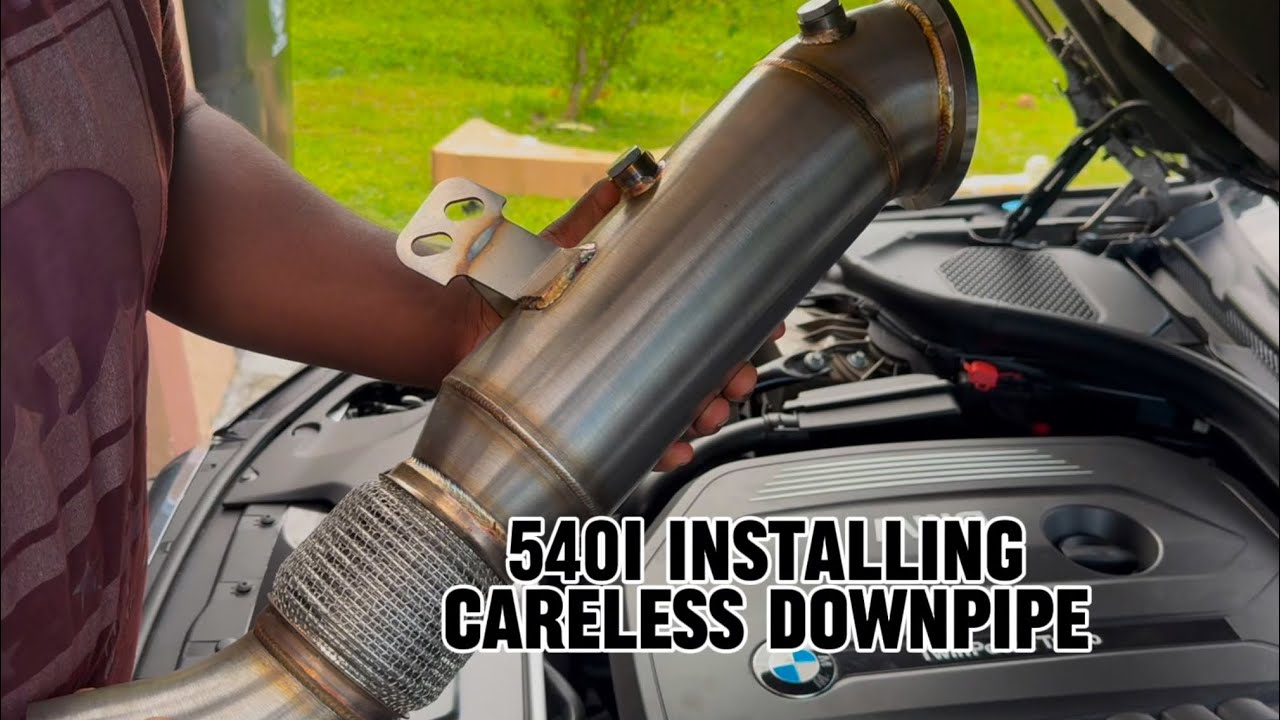 DIY INSTALLING DOWNPIPE ON BMW 540i