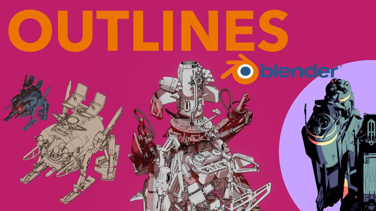 Outlines in Blender (Basics of Freestyle, Line Art Modifier and Inverted Hull)