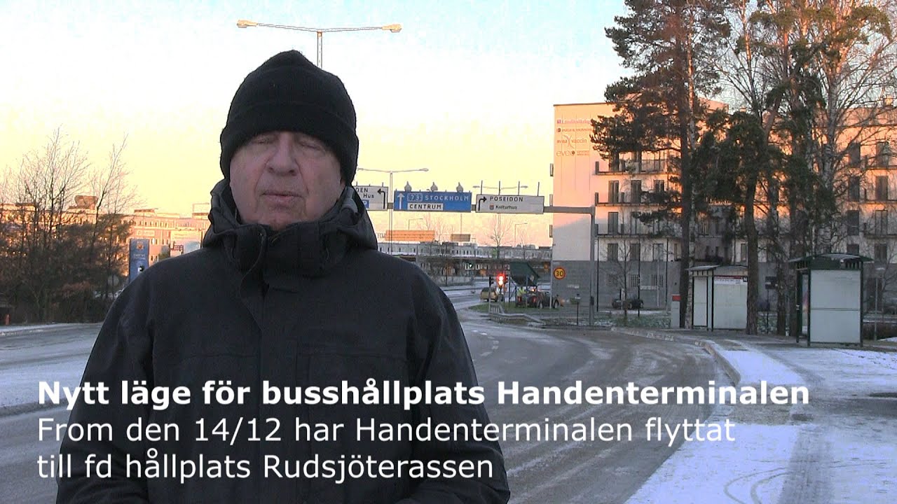 2014-12-14 Minikaos när SL flyttande busshållplatsen Handenterminalen