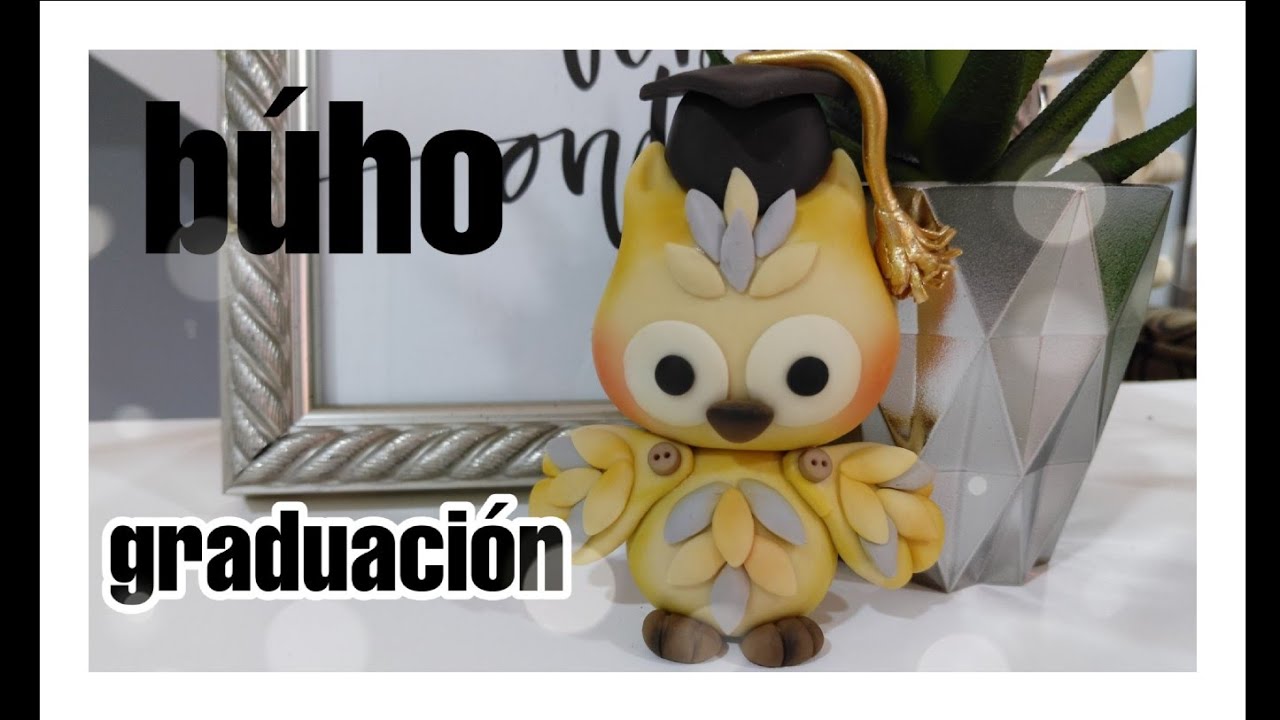 DIY | buho Cómo hacer un buho | graduación | Porcelana Fría | Pasta Flexible | Ideas Fáciles