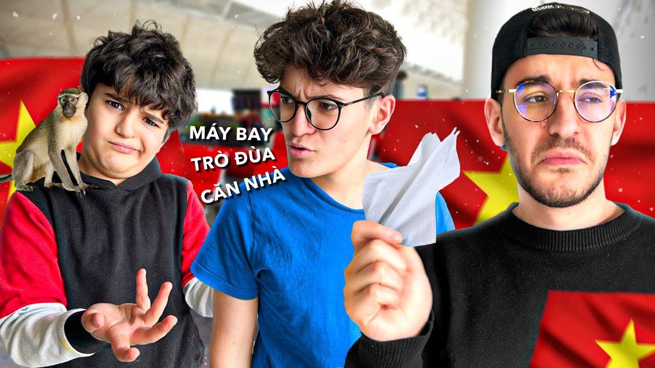 ON PRANK NOTRE PETIT FR&Egrave;RE EN PARLANT QUE VIETNAMIEN ! Notre avion a faillit s&rsquo;&eacute;craser..