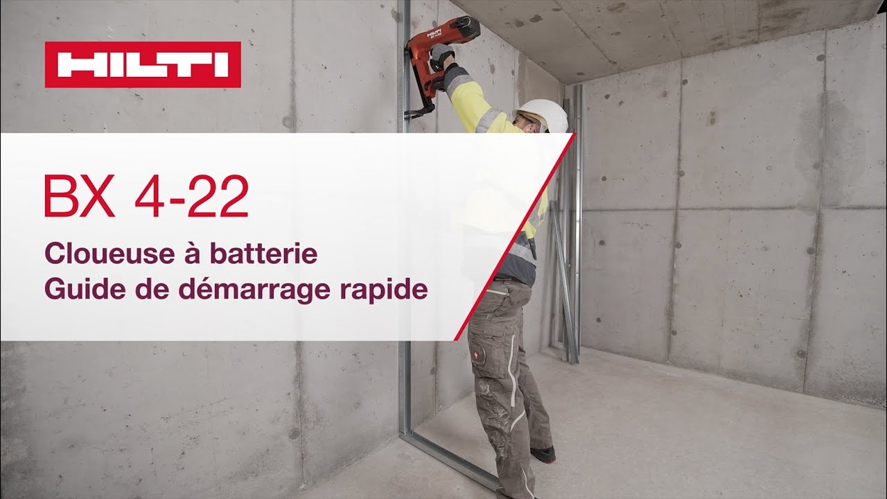 Cloueuse à batterie Hilti Nuron BX 4-22 - Guide de démarrage rapide