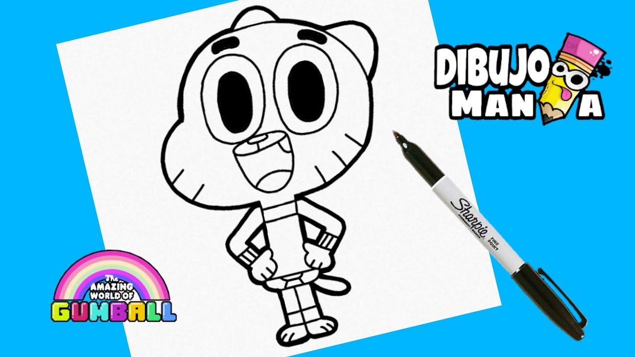 COMO DIBUJAR A GUMBALL FÁCIL | how to draw gumball | easy draw