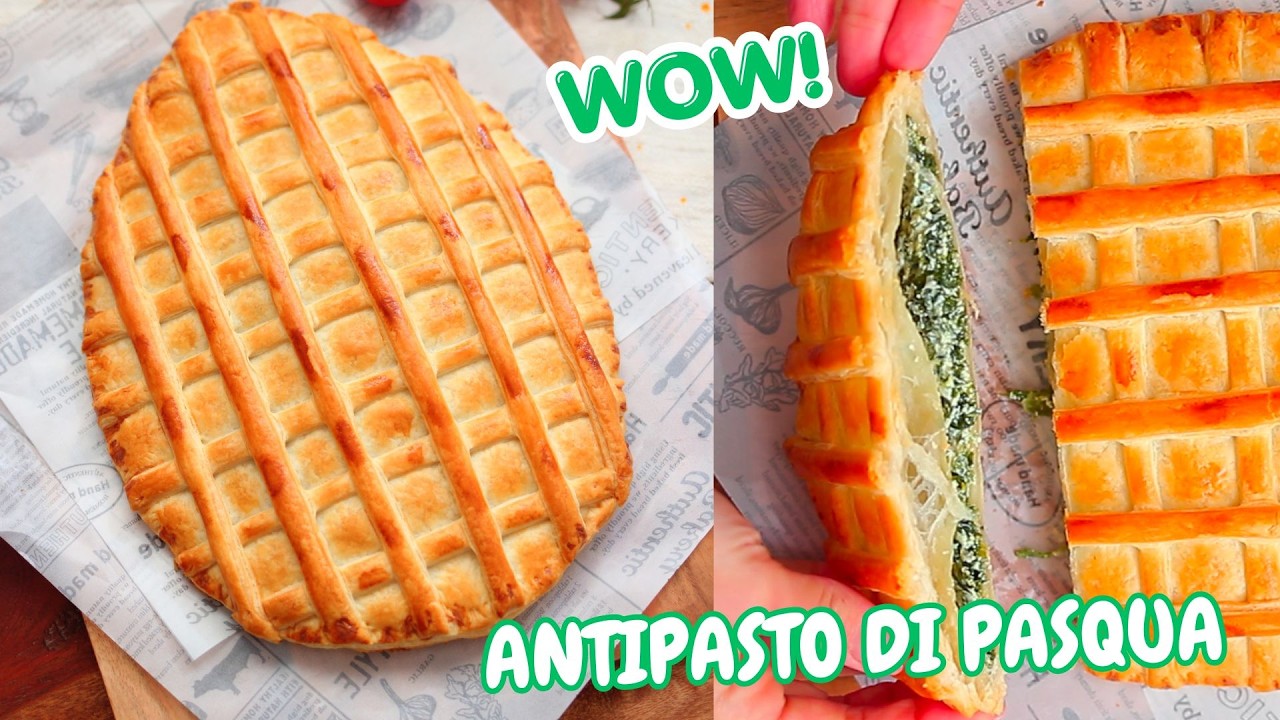 CROSTATA UOVO di PASQUA di PASTA SFOGLIA - L'antipasto perfetto per Pasqua! | Ricetta Facile