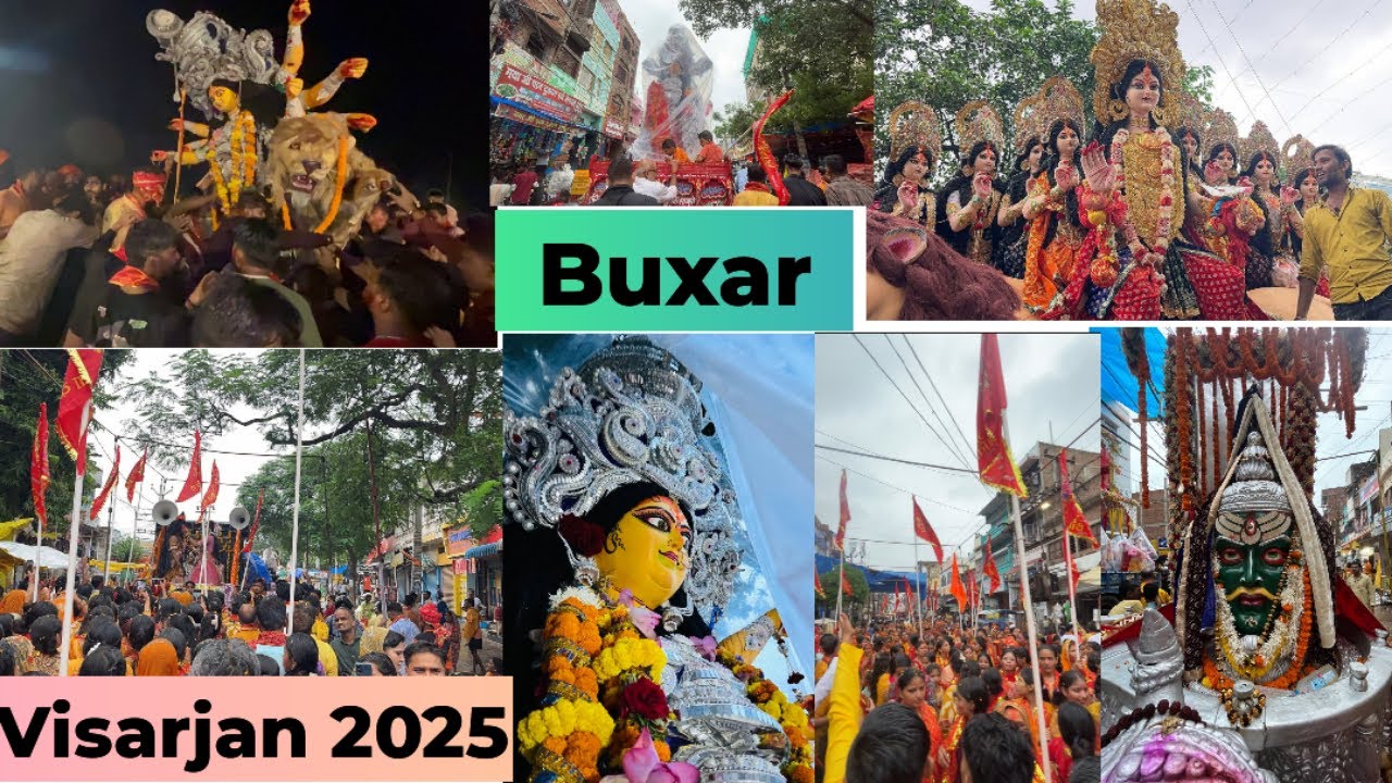 माँ की विदाई 🥺‼️ Buxar durga puja #visarjan  !! Aisa visarjan #bihar me nhi dekha hoga 😲#buxar #vlog