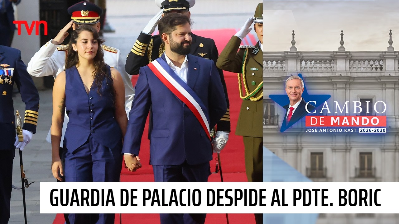 Presidente Gabriel Boric recibe los últimos honores de Guardia de Palacio en La Moneda | 24 Horas