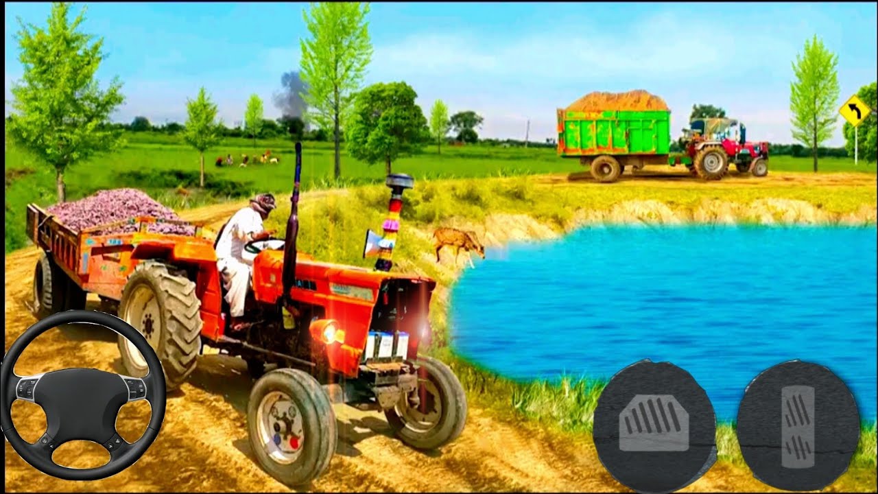 Cargo Tractor Trolley Simulator 2022 - Offroad Transport Driving - Android Gameplay - Level 4-6
