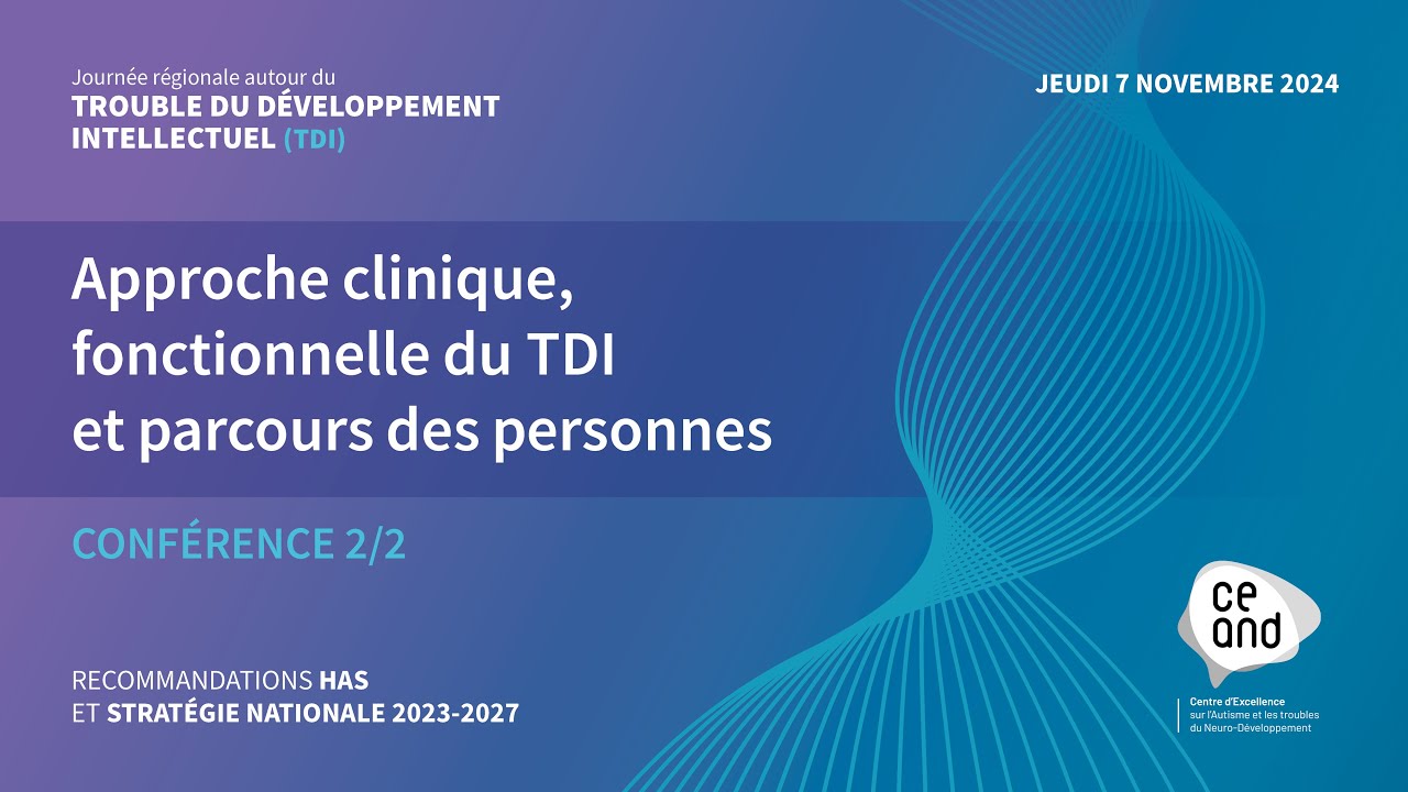 Conférence 2/2 : Approche clinique, fonctionnelle du TDI et parcours des personnes