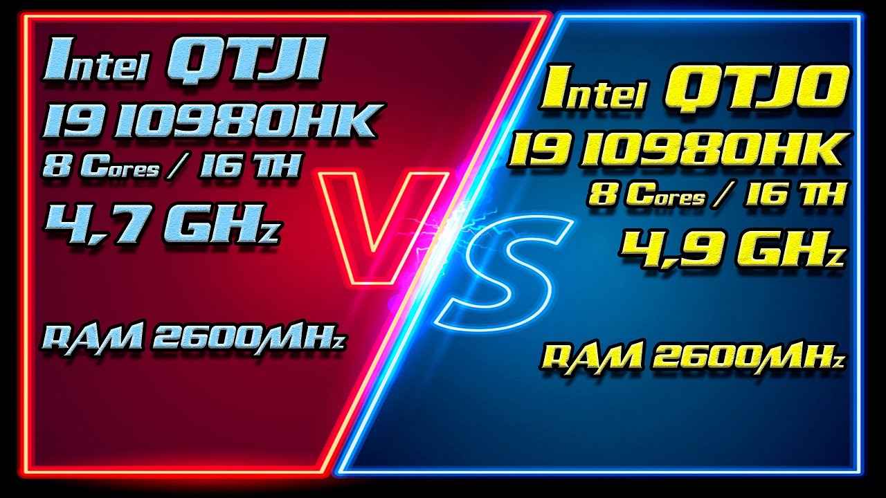 Core i9 10980HK QTJ1 (4700MHz) vs Core i9 10980HK QTJ0 (4900MHz). MAX OC