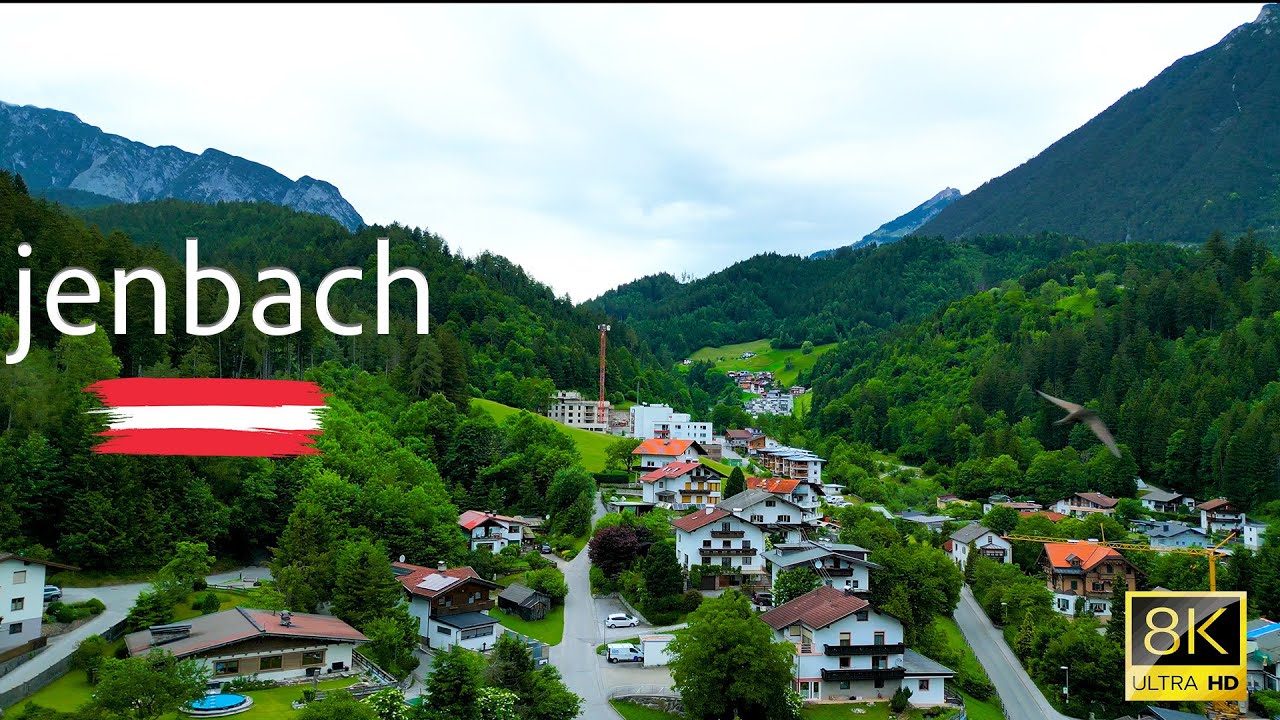 Jenbach , 4k ,  A Stunning Aerial Journey Through Nature and Cityscapes
