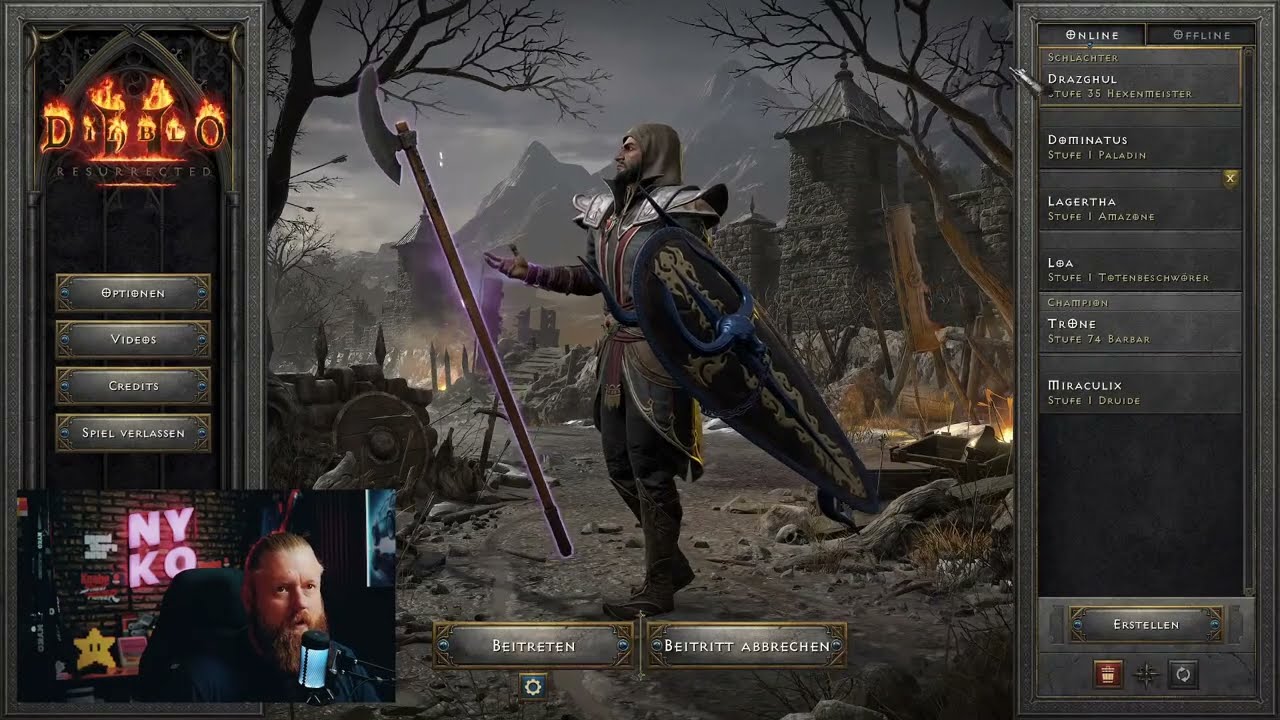 🔴 NYKO_187 live: Feierabend-Grind in Diablo II – Reign of the Warlock 🔥