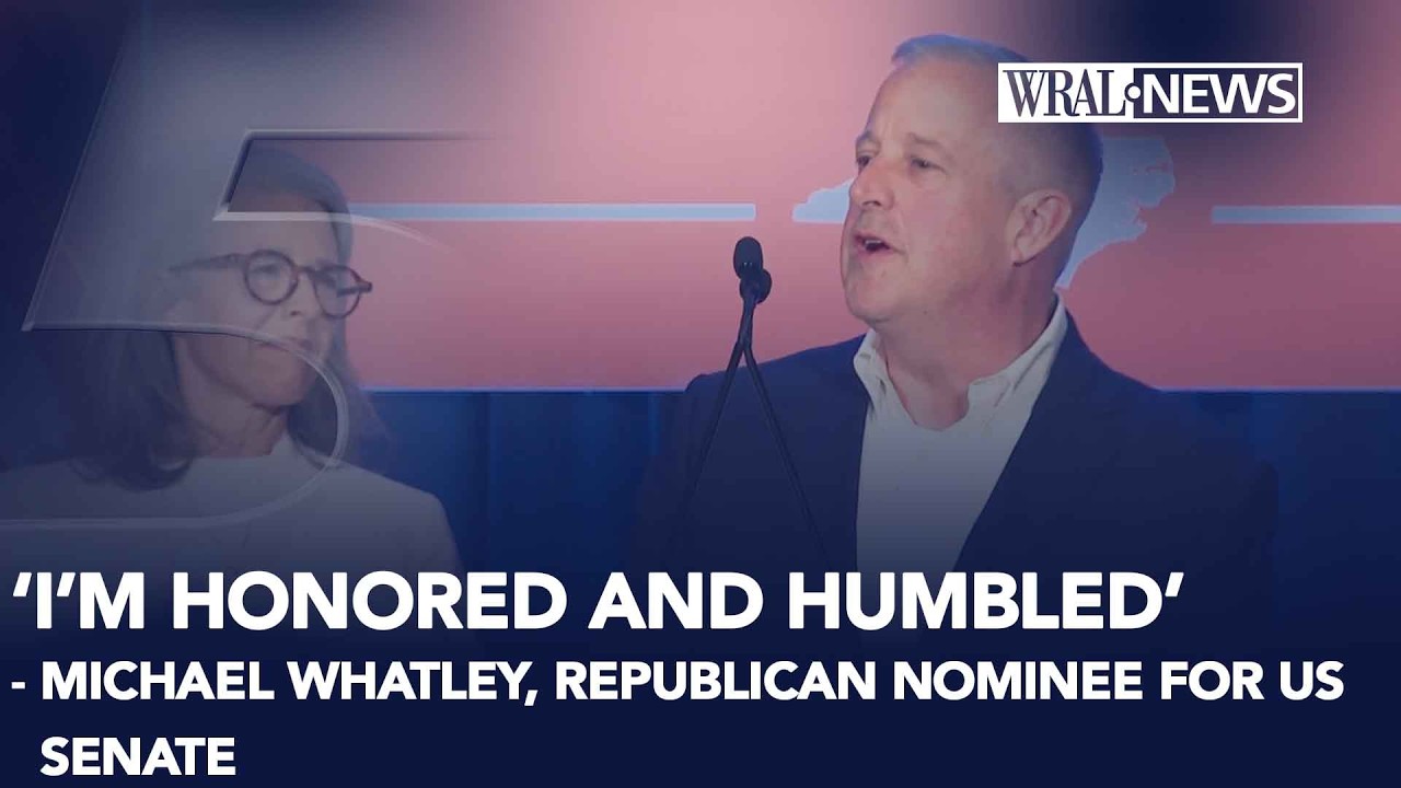 Michael Whatley accepts Republican nomination for US Senate