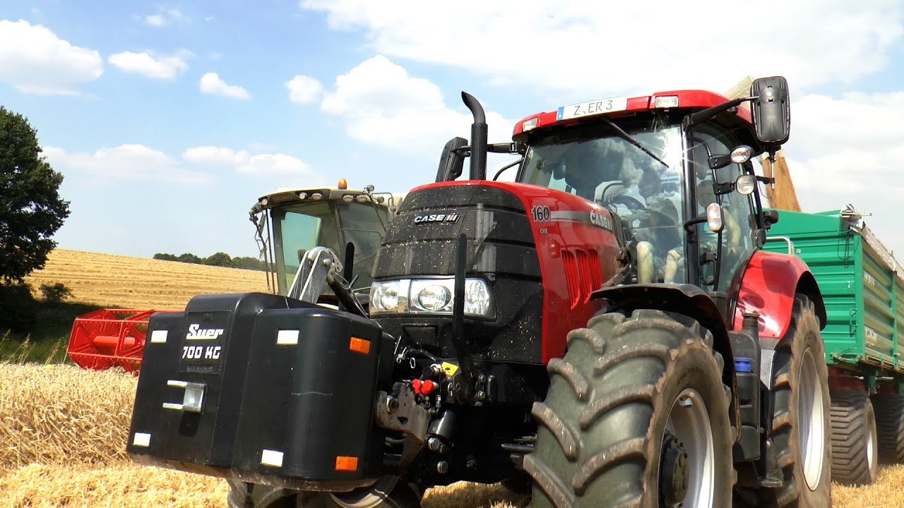 CLAAS Tucano 450 - 2.0 // Weizen & Gerste dreschen mit CASE und DEUTZ-FAHR [Getreideernte 2015]