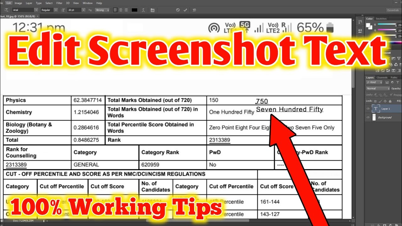 How to edit Screenshot in Photoshop