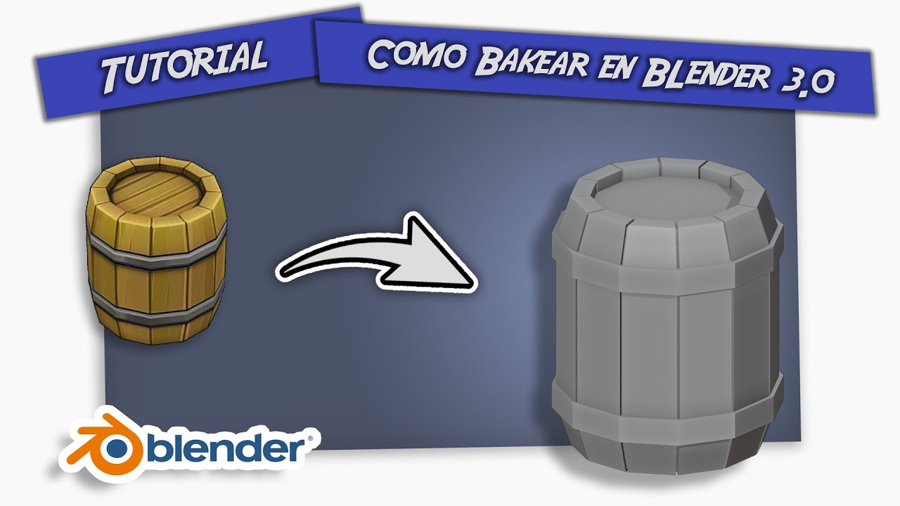 Blender 3.0 Como Bakear un PROP desde 0 - [ Barril (barrel) 🪵]