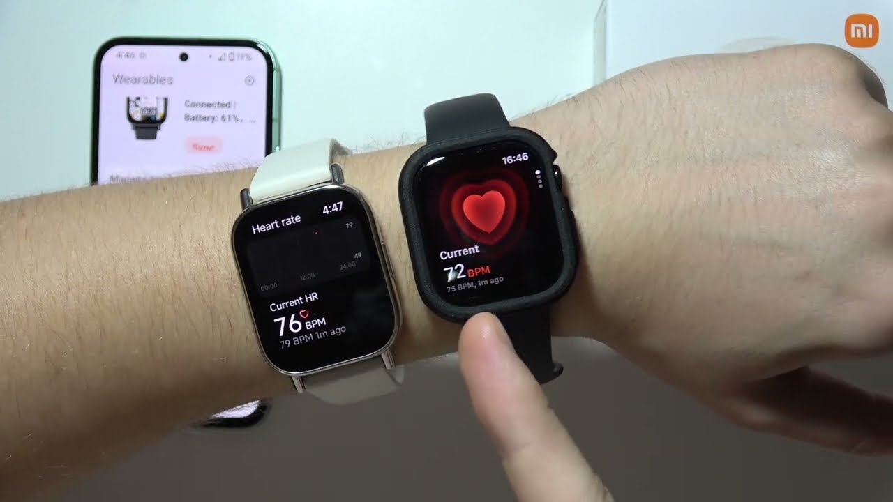Redmi Watch 5 Lite vs Apple Watch 10: Heart Rate Test