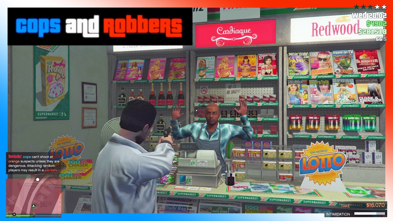 GTAV Cops and Robbers - My First FiveM Experience!
