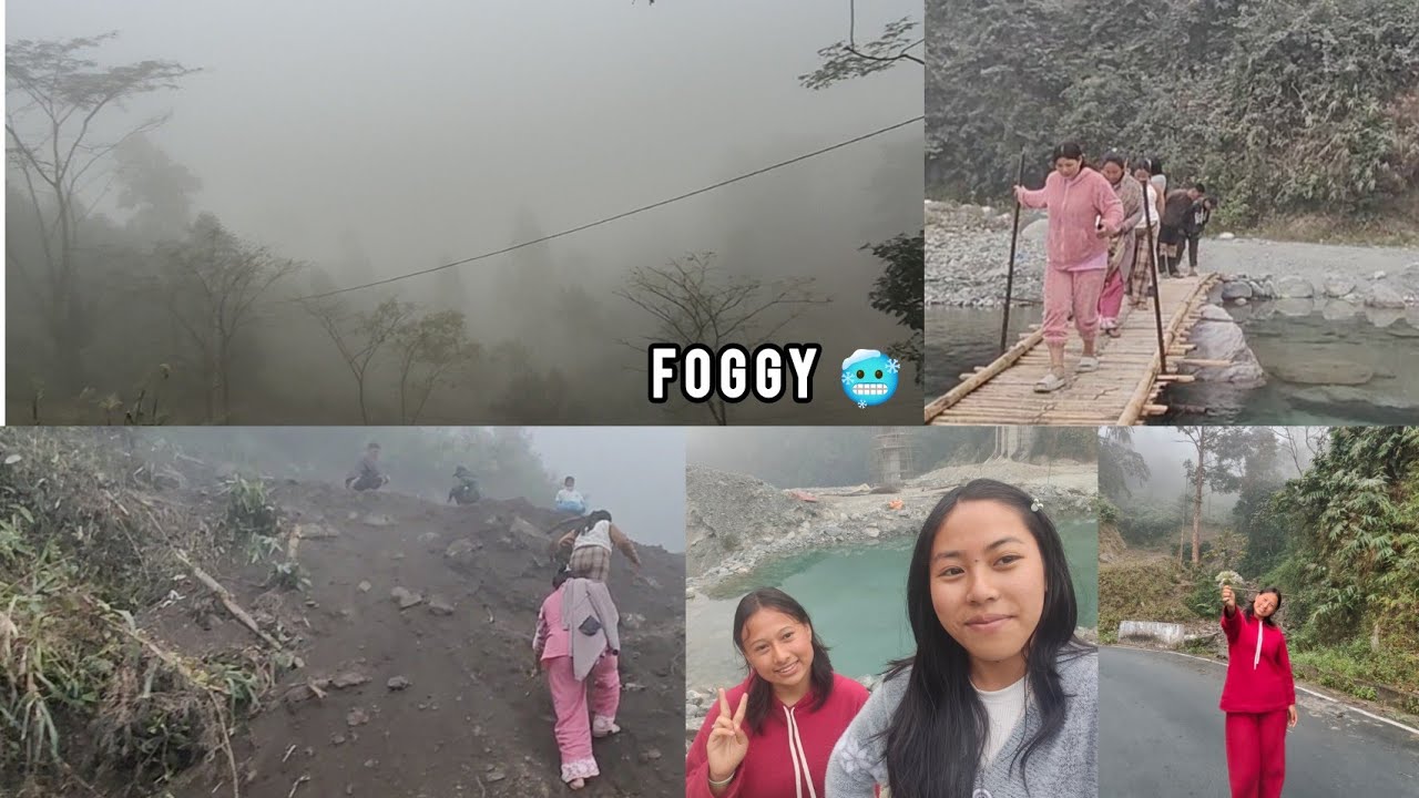 WALKING THROUGH A FOGGY ROAD 🥶