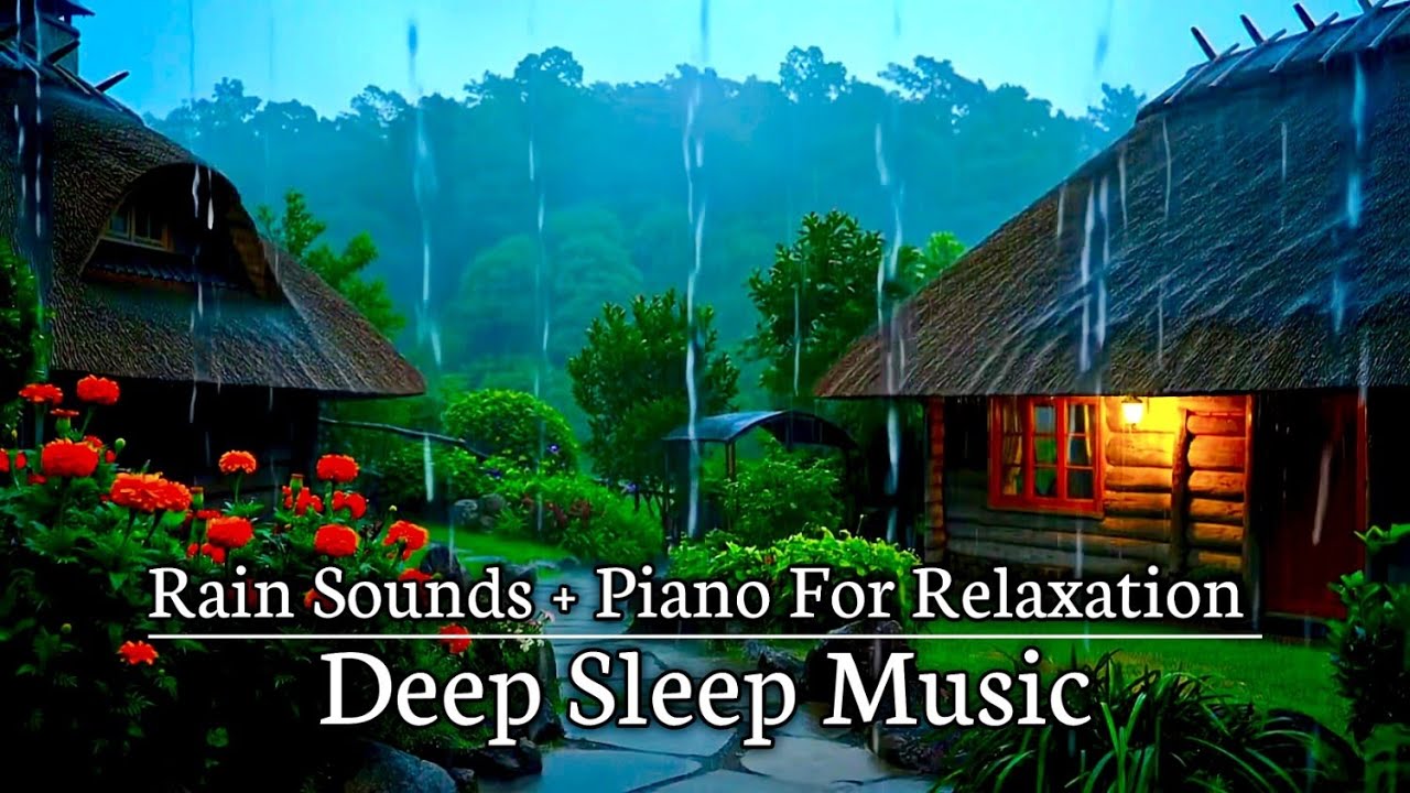 Relaxing Sleep Music with Rain Sounds - Healing Music, Stop Overthinking & Stress Relief, Deep Sleep