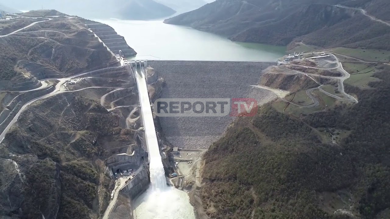 Report TV - Pamjet me dron - Hapen portat e Hidrocentralit të Moglicës, kryhet me sukses testimi