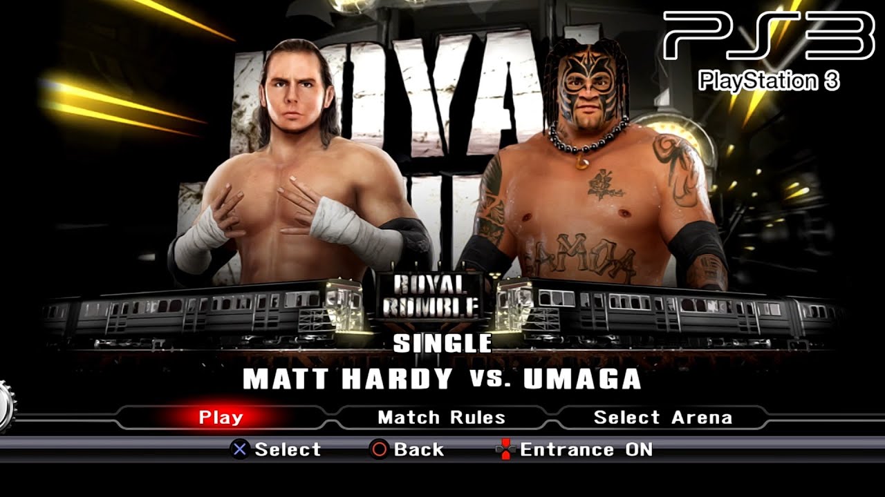 WWE SmackDown VS Raw 2009 PS3 - Matt Hardy VS Umaga [2K][mClassic]