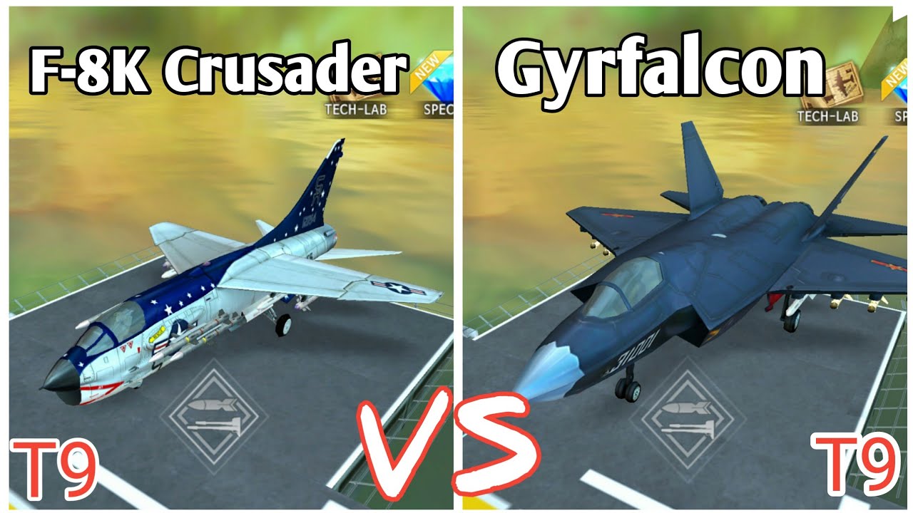F-8K Crusader VS Gyrfalcon ! Which Plane is Better ? || Gunship Battle 2019