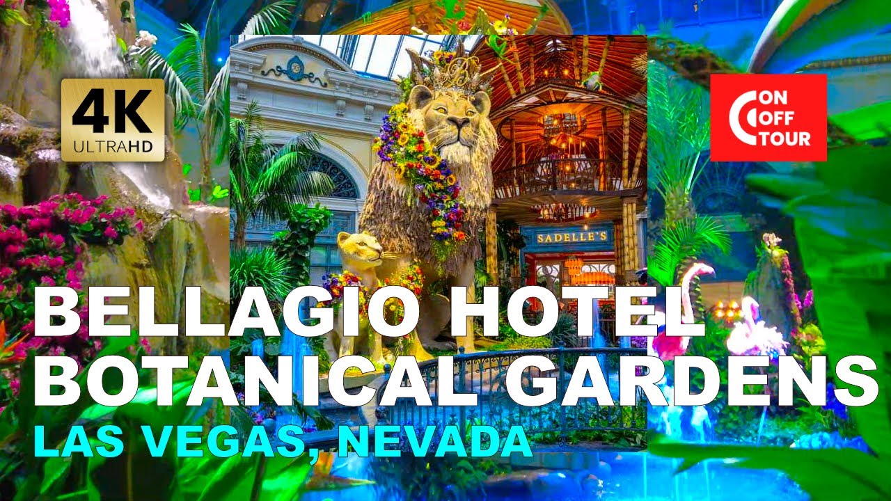 Bellagio Hotel Conservatory & Botanical Gardens Walking Tour[4K], Las Vegas, NV