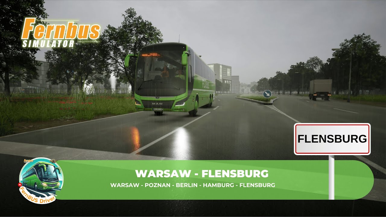 Fernbus Simulator - Real Flixbus Route - Warsaw to Flensburg