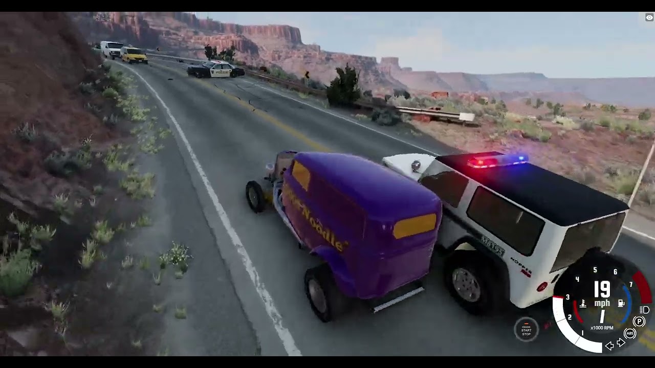 BeamNG drive desert but i escape from the police